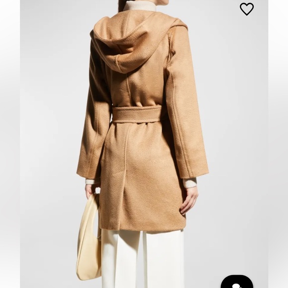 Max Mara Rialto Camel Hair Belted Short Hooded Coat - Picture 4 of 16